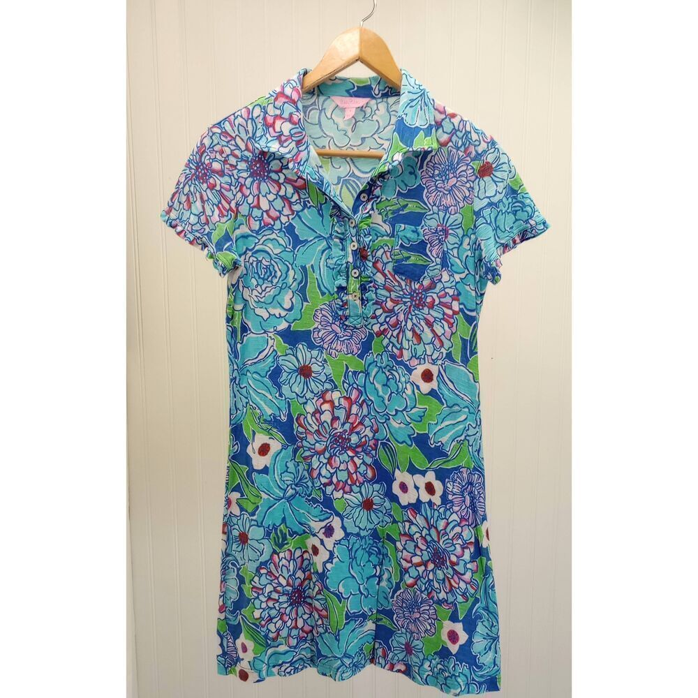 Lilly Pulitzer floral and ruffle tennis type dress size small